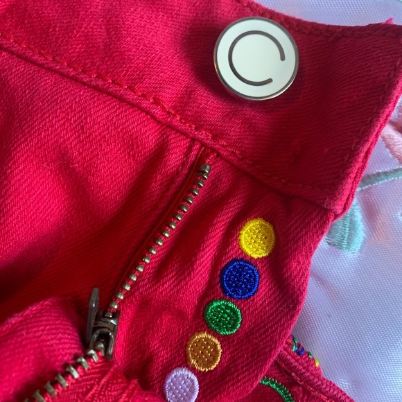 COOGI Vintage Low Rise Red Denim Jean Shorts - Picture 4 of 11